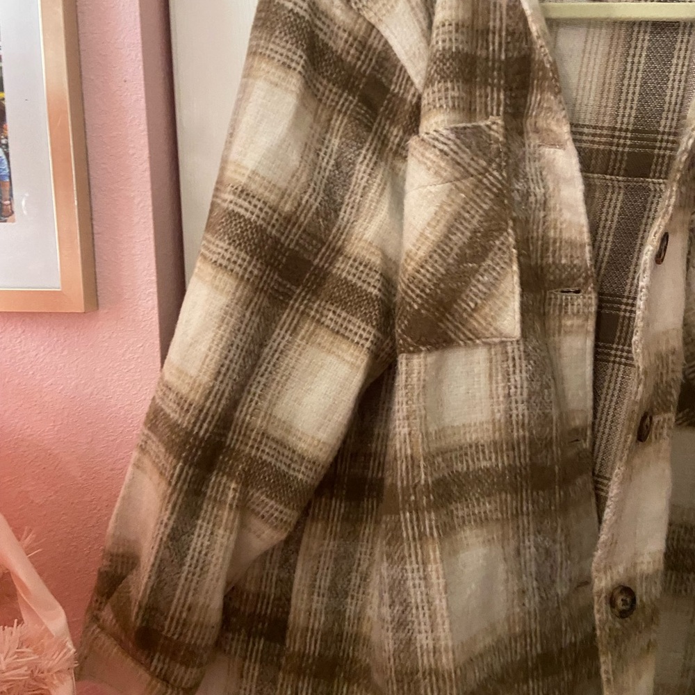 Plaid Button-Up Jacket - image 3
